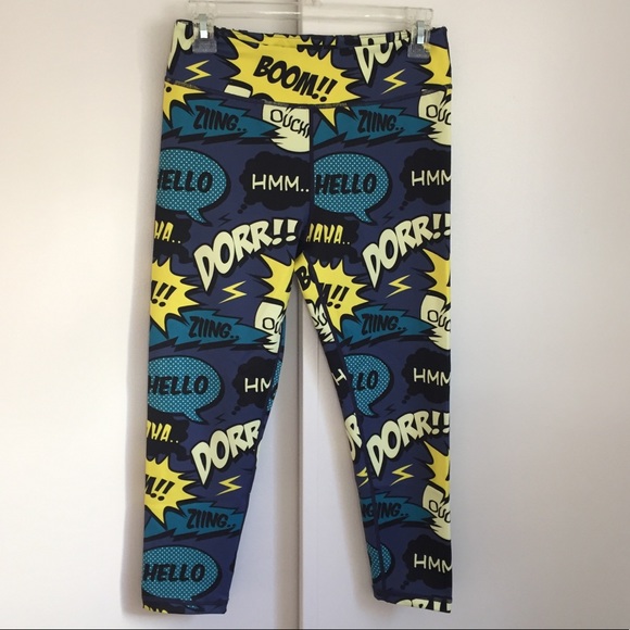 comic book workout leggings